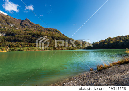Lago di Tenno Trentino Italy - Small beautiful lake in Italian Alps 59515558