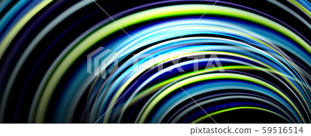 Fluid color waves with light effects, vector abstract background 59516514
