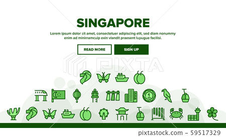 Singapore Landing Header Vector Singapore Landing Header Vector 59517329