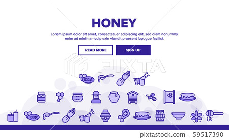 Honey Product Landing Header Vector 59517390