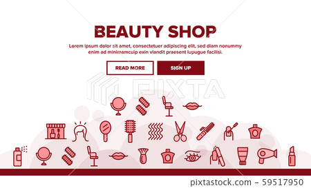 Beauty Shop Landing Header Vector Beauty Shop Landing Header Vector 59517950