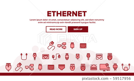 Ethernet Landing Header Vector 59517956