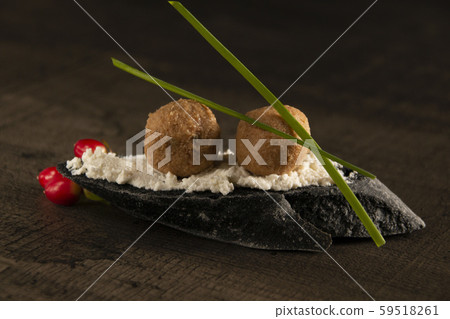 new stylish sandwich with foie gras on brown bread, a snack with foie gras new stylish sandwich with foie gras on brown bread, a snack with foie gras 59518261