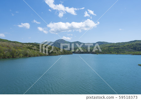 Lake Oshu Dam Lake Kurikoma Water Source Fresh Green Spring 59518373