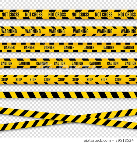 Police Caution Danger Line Warning Barrier 插圖素材 圖庫