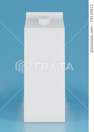 Blank milk box. Retail package mockup. 3d rendering Blank milk box. Retail package mockup. 3d rendering 59518911