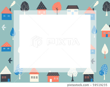 House and trees frame House and trees frame 59519235
