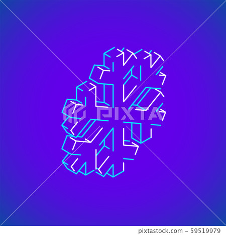 Snowdrop Isometric isometric geometric snowflake illustration. - Stock Illustration ...