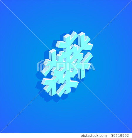Snowdrop Isometric isometric geometric snowflake illustration. - Stock Illustration ...