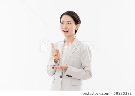 職業女子業務白背景肖像人 職業女子業務白背景肖像人 59520381