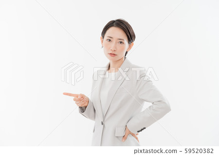 職業女子業務白背景肖像人 59520382