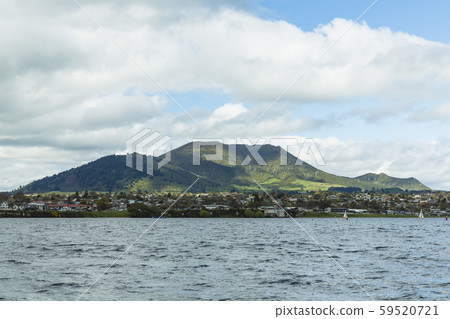 Taupo, New Zealand Taupo seen from Lake Taupo 59520721
