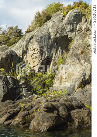 New Zealand Taupo Lake Taupo Maori Rock Carving 59520732