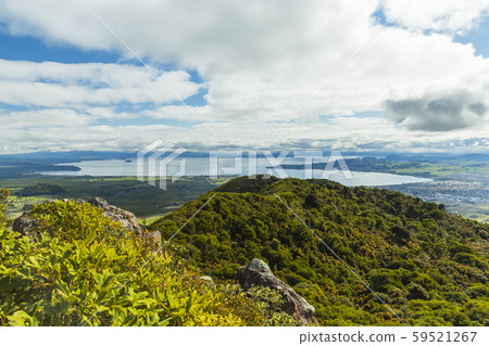 New Zealand Taupo Lake Taupo seen from the top of Tauhara 59521267