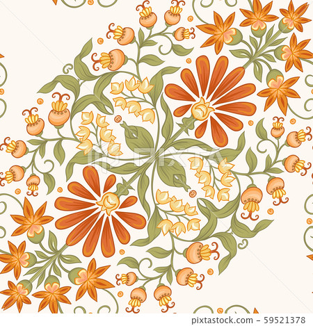 Tradition mughal motif, fantasy flowers 59521378