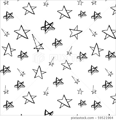 Vector pattern with stars on white background. Vector pattern with stars on white background. 59521964