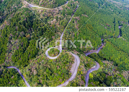 茨城縣筑波山的筑波天際線鳥瞰圖 59522287