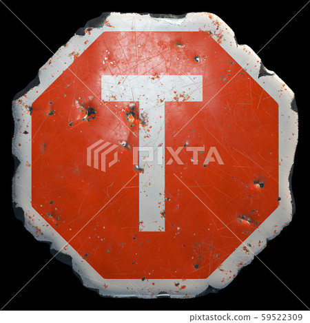 Public road sign in red and white with a... - Stock Illustration ...