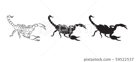 Vector of scorpions isolated on white background. 59522537