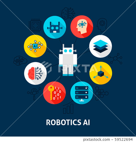 Robotics AI Concept Icons Robotics AI Concept Icons 59522694