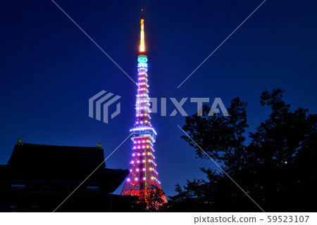 東京鐵塔夜景/無限/鑽石面紗左上寺 東京鐵塔夜景/無限/鑽石面紗左上寺 59523107