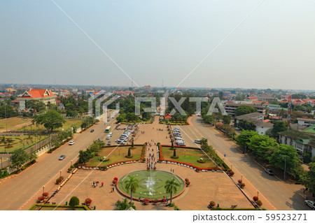 Patuxai in Vientiane, Laos 59523271