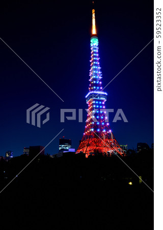 東京鐵塔特別的燈光夜景,無限,鑽石面紗 東京鐵塔特別的燈光夜景,無限,鑽石面紗 59523352