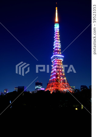 東京鐵塔特別的燈光夜景,無限,鑽石面紗 東京鐵塔特別的燈光夜景,無限,鑽石面紗 59523353