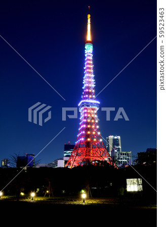 東京鐵塔特別的燈光夜景,無限,鑽石面紗 東京鐵塔特別的燈光夜景,無限,鑽石面紗 59523463