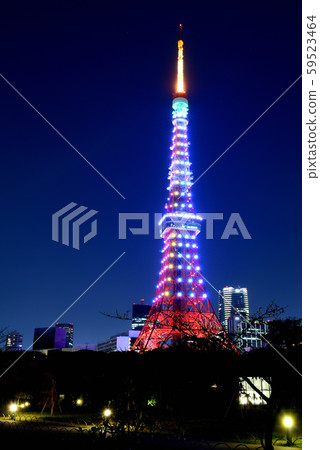 東京鐵塔特別的燈光夜景,無限,鑽石面紗 東京鐵塔特別的燈光夜景,無限,鑽石面紗 59523464