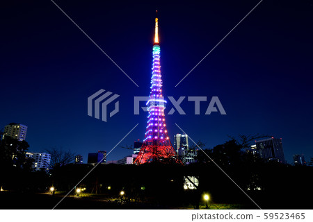 東京鐵塔特別的燈光夜景,無限,鑽石面紗 東京鐵塔特別的燈光夜景,無限,鑽石面紗 59523465