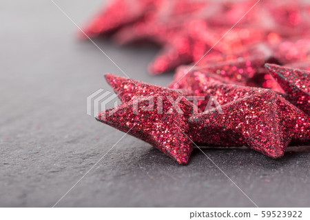 Group of red luxury beautiful christmas stars 59523922