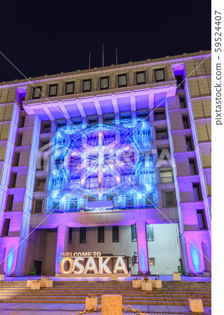 Osaka, Midosuji, Illuminations, Osaka City Hall Osaka, Midosuji, Illuminations, Osaka City Hall 59524407
