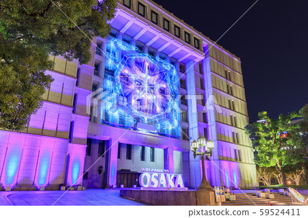 Osaka, Midosuji, Illuminations, Osaka City Hall 59524411