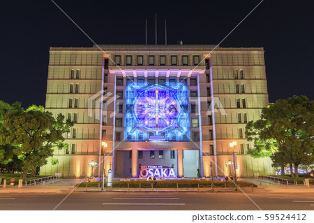 Osaka, Midosuji, Illuminations, Osaka City Hall Osaka, Midosuji, Illuminations, Osaka City Hall 59524412