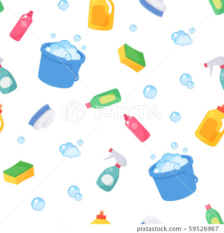 Illustration of cleaning tools _seamless pattern 59526967