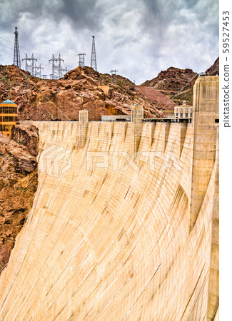 Hoover Dam on the Colorado River, the USA 59527453
