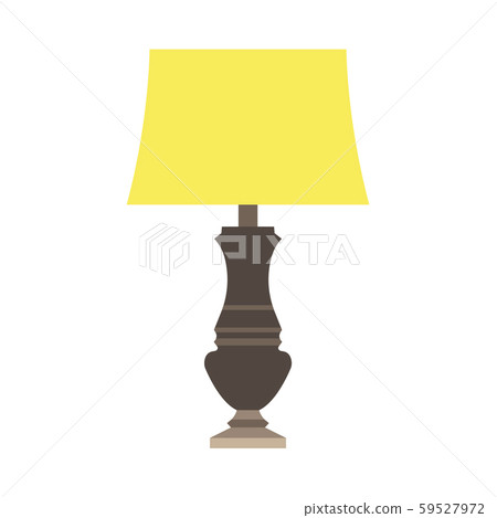 Lamp bedside light vector art isolated. Interior Lamp bedside light vector art isolated. Interior 59527972