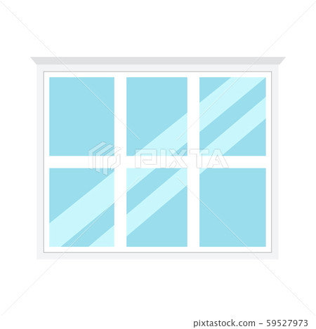 Window glass front view architecture vector 59527973