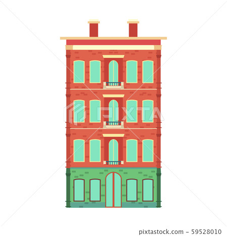 Apartment house building concept vector structure - Stock Illustration ...