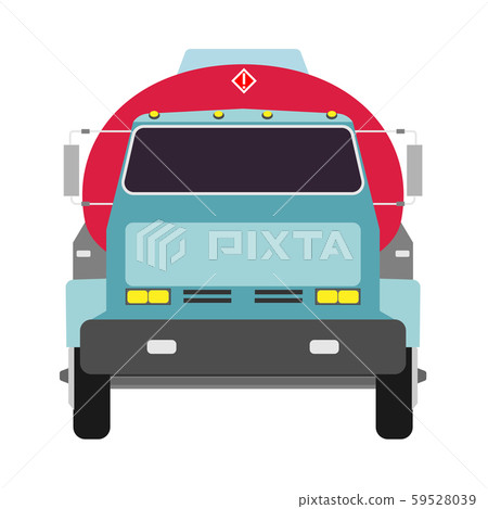Airport aviation fuel truck vector flat front Airport aviation fuel truck vector flat front 59528039