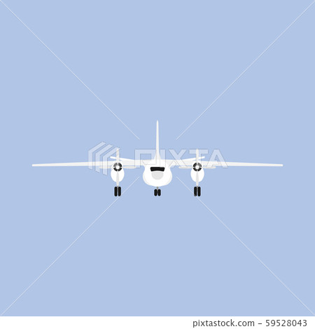 Plane travel transportation vector airliner front 59528043