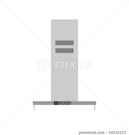 Kitchen hood air extractor filter symbol. Flat 59528155