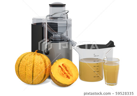 Melon juice with electric juicer 59528335
