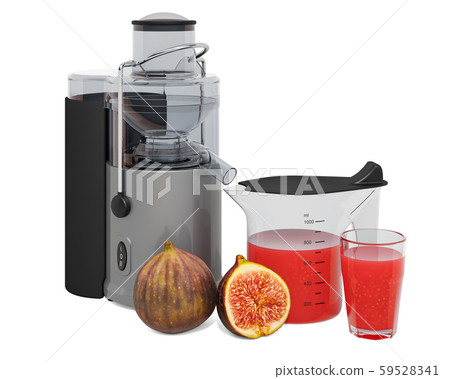 Common fig juice with electric juicer 59528341