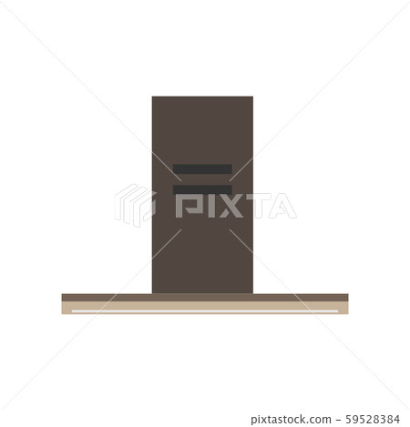 Kitchen hood air extractor filter symbol. Flat 59528384