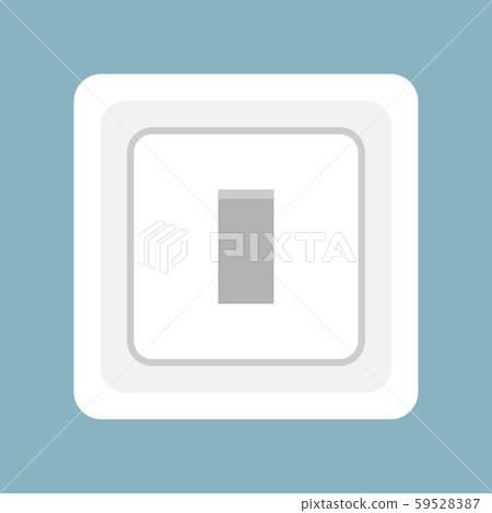 Rocker switch power off electric power icon. 59528387
