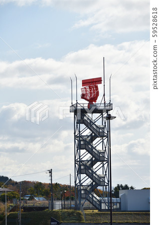 Take pictures of the scenery of Hakodate Airport, Hakodate City, Hokkaido in late autumn 59528618