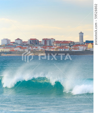 Cityscape Peniche ocean town Portugal Cityscape Peniche ocean town Portugal 59528802