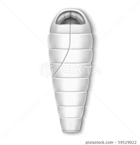 Realistic mockup of sleeping bag, travel sleep bed 59529022